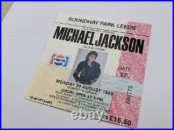 Rare Michael Jackson Ticket 1988 Bad Tour Leeds Roundhay Park UK