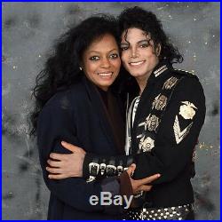 Rare Mj Michael Jackson Bad Tour Punk Classic Badges Black Jacket Outerwear