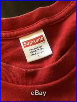 Rare Red Supreme Michael Jackson Tee T-shirt Red Size Large USA Made Authentic