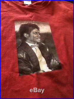 Rare Red Supreme Michael Jackson Tee T-shirt Red Size Large USA Made Authentic