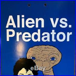 Rare Skate Mental Alien Vs Predator Skateboard Deck Michael Jackson E. T. Et