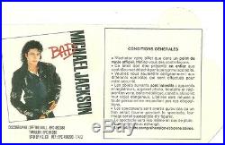 Rare / Ticket Billet Concert Michael Jackson Live A Nice (france) 1988