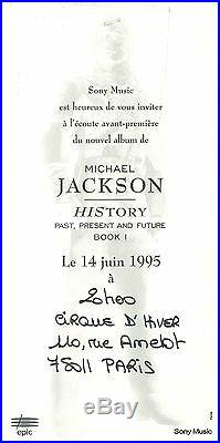 Rare / Ticket Billet De Concert Michael Jackson Live A Paris (france) 1995