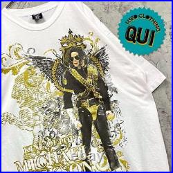 Rare US Secondhand Clothing Band T Shirt Michael Jackson White Men s 5XL