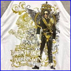 Rare US Secondhand Clothing Band T Shirt Michael Jackson White Men s 5XL