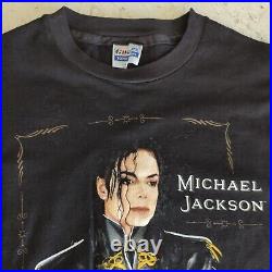 Rare VTG WINTERLAND Michael Jackson King of Pop Dangerous Tour 1992 T Shirt 90s