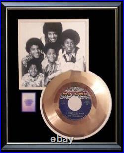 The Jackson 5 Five I Want You Back 45 RPM Framed Gold Record Non Riaa Rare