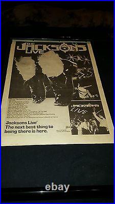 The Jacksons Live Rare Original U. K. Promo Poster Ad Framed