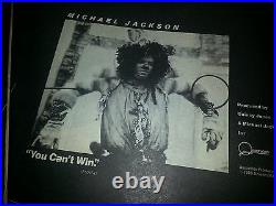 The Jacksons Shake Your Body Michael Jackson You Can't Win Rare Promo Poster Ad