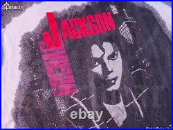 ULTRA RARE 80s Michael Jackson BAD Tour Single Stitch Tee 1988 Concert T-Shirt L