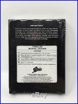 ULTRA RARE Sealed MICHAEL JACKSON Thriller Eight 8-Track Tape Cartridge Stereo