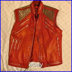 ULTRA RARE Vintage 1980s MICHAEL JACKSON Beat It Red Leather Jacket (J. Park)