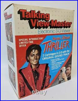ULTRA RARE Vintage 1984 MICHAEL JACKSON'Thriller' 3-D Talking View-master, NEW