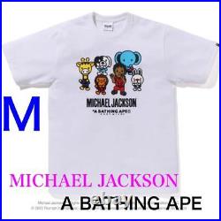 Unused BAPE shirt M Authentic Rare X Michael Jackson Babymilo White