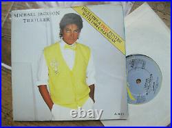 VG+ MICHAEL JACKSON Thriller with 1984 Calendar / Poster V. Rare 7 single