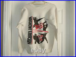 VTG 80s Michael Jackson BAD Tour 1988 Sweatshirt Adult Unisex Size Large Rare
