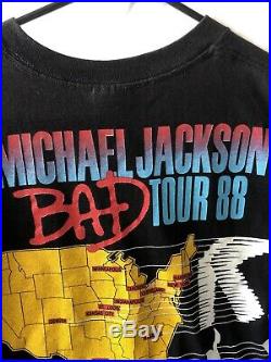 VTG Michael Jackson T Shirt 1988 Tour Concert RARE Bad Thriller concert Pepsi