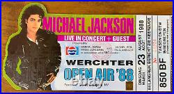 Very Rare. 1988 Michael Jackson Concert Ticket Werchter Belgium 23/08/88