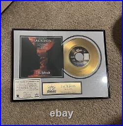 Very Rare 24 KT. Gold Plated Record Michael Jackson
