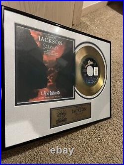 Very Rare 24 KT. Gold Plated Record Michael Jackson