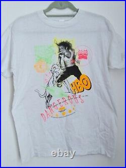Vintage 1993 Michael Jackson Dangerous Tour T Shirt Rare 90s Tee One Size