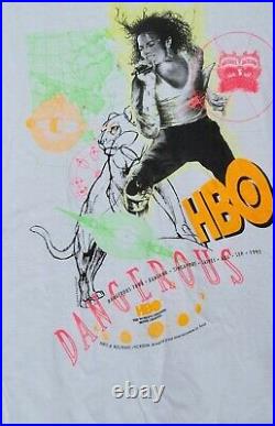 Vintage 1993 Michael Jackson Dangerous Tour T Shirt Rare 90s Tee One Size