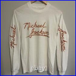 Vintage 80s michael jackson long sleeve t shirt rare