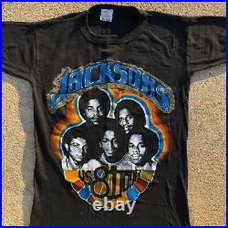 Vintage Jackson 5 1981 Triumph Tour Shirt 80s Michael Jackson Band Tee RARE