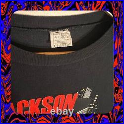 Vintage MICHAEL JACKSON 1988 BAD TOUR CONCERT T-Shirt XL RARE PROGRAMME & BADGE