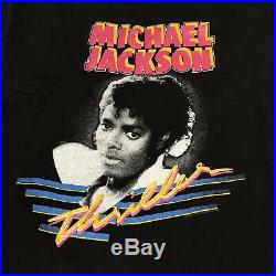 Vintage Michael Jackson Thriller Tour T Shirt Mens Large 80s Screen Stars RARE