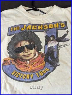Vintage Michael Jacksons Victory Tour Sleeveless T-Shirt 1984 Rare Jackson