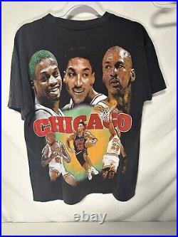 Vintage Michael Jordan T Shirt Chicago Bulls NBA L Modern Boot Rap Tee