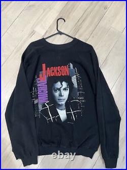 Vintage Micheal Jackson Sweatshirt X Large 1988 Bad Tour 88 Rare Vtg MJ