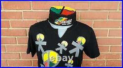 Vintage Olodum Bahia Michael Jackson Brasil Official T-Shirt & Hat Cap Rare