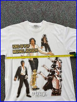 Vintage michael jackson tribute t shirt size 2XL VTG white used rare authetic