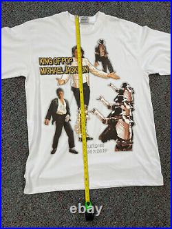 Vintage michael jackson tribute t shirt size 2XL VTG white used rare authetic