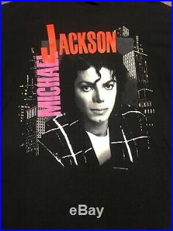 Vtg 1988 Michael Jackson BAD Tour T-shirt Original Rare XL Touch of Gold